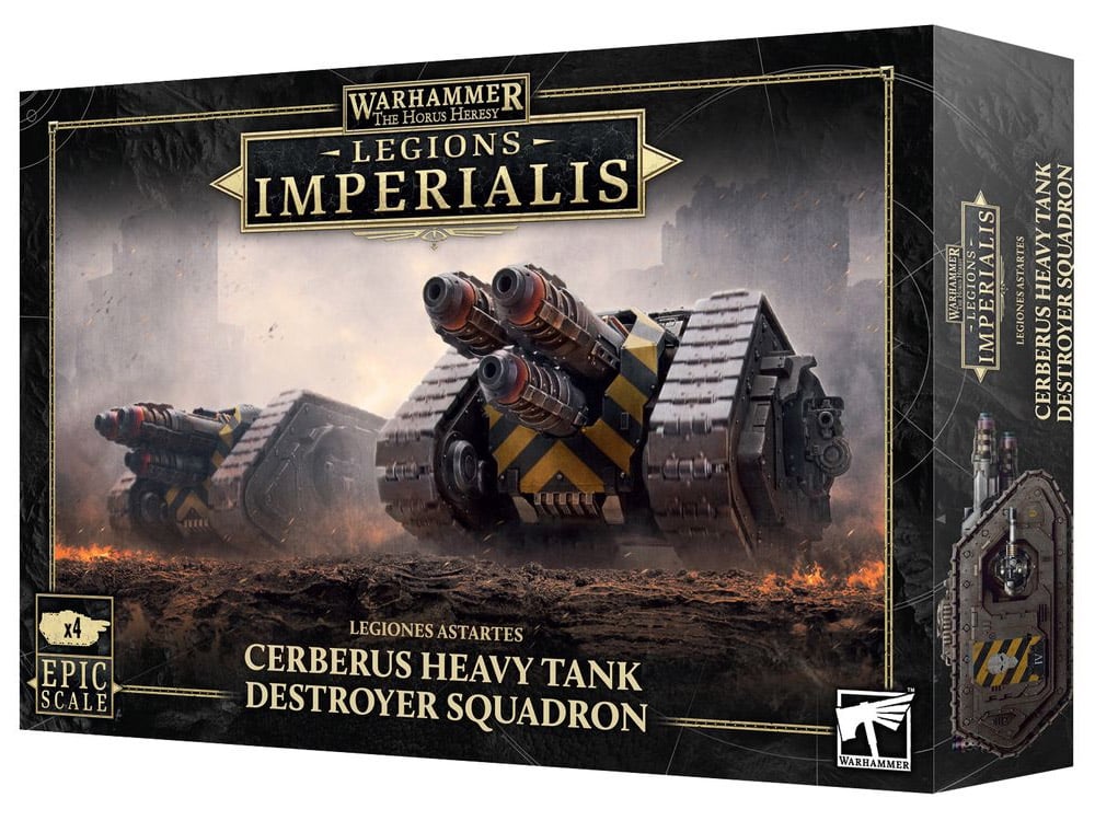 Warhammer: The Horus Heresy Legions Imperialis Legiones Astartes Cerberus Heavy Tank Destroyer Squadron Epic Scale Miniatures Set Gallery Image 1