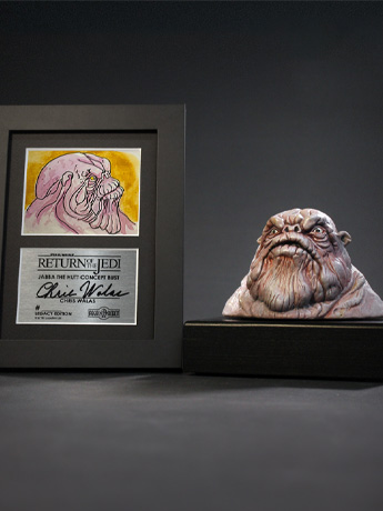 Star Wars: Return of the Jedi Archive Collection Jabba the Hutt Bust (Legacy Edition) Limited Edition Concept Maquette Replica Gallery Image 2