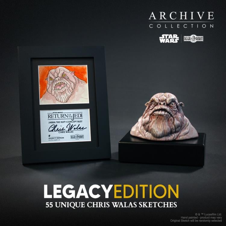 Star Wars: Return of the Jedi Archive Collection Jabba the Hutt Bust (Legacy Edition) Limited Edition Concept Maquette Replica Gallery Image 4