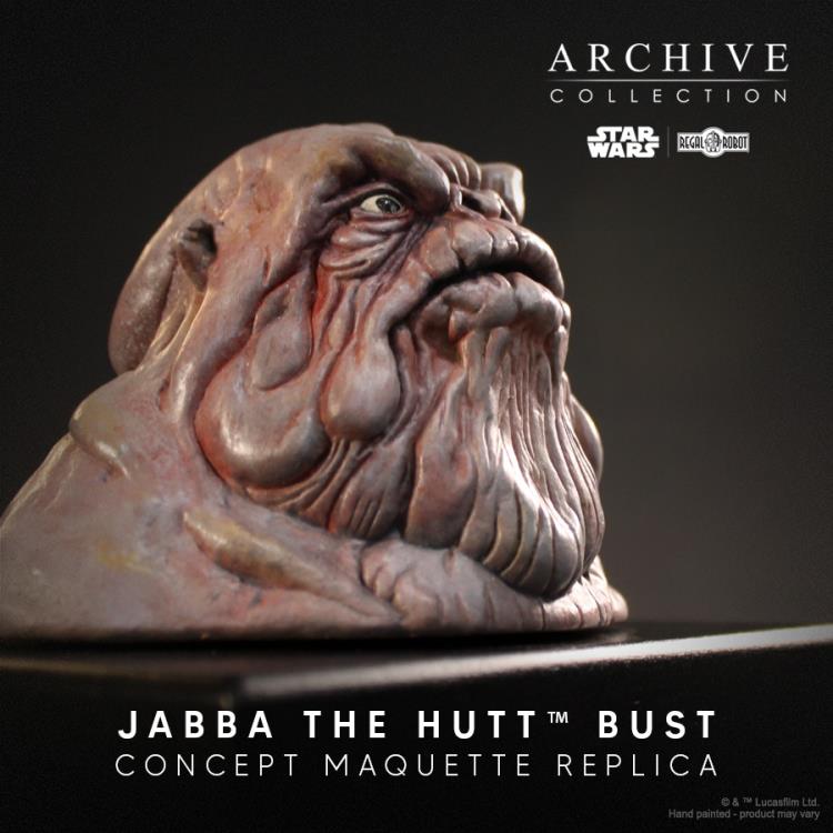 Star Wars: Return of the Jedi Archive Collection Jabba the Hutt Bust (Legacy Edition) Limited Edition Concept Maquette Replica Gallery Image 9
