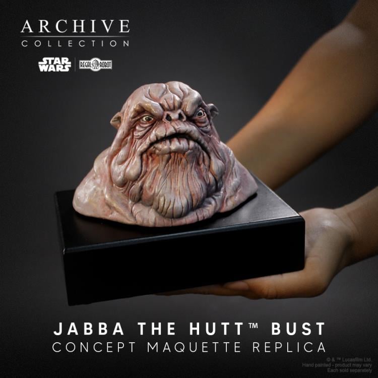 Star Wars: Return of the Jedi Archive Collection Jabba the Hutt Bust (Legacy Edition) Limited Edition Concept Maquette Replica Gallery Image 8
