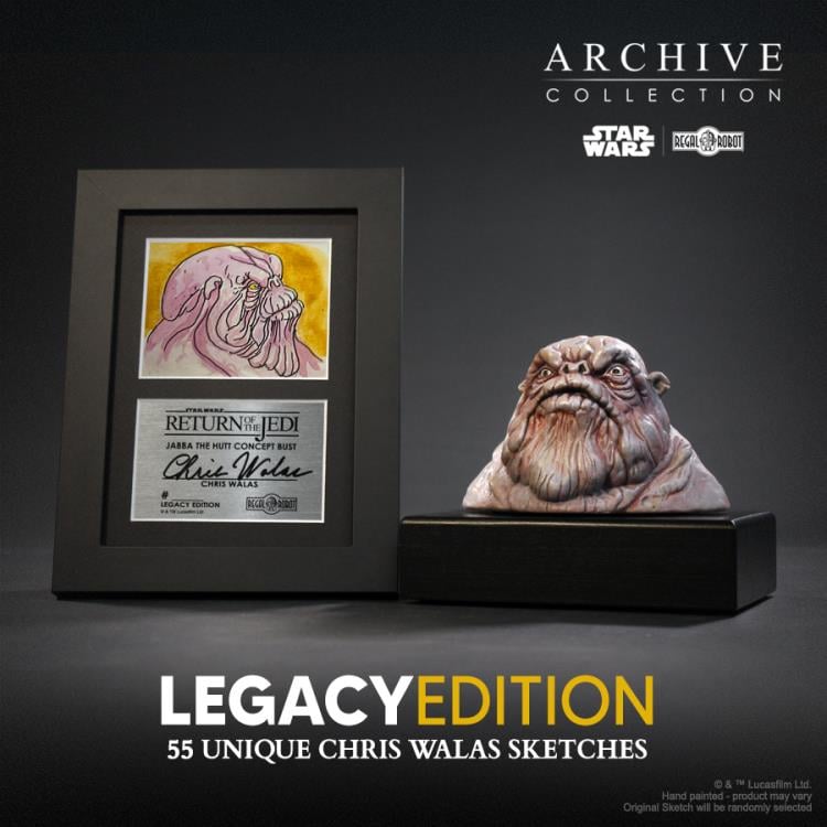 Star Wars: Return of the Jedi Archive Collection Jabba the Hutt Bust (Legacy Edition) Limited Edition Concept Maquette Replica Gallery Image 5