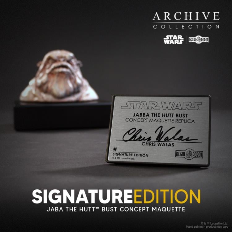 Star Wars: Return of the Jedi Archive Collection Jabba the Hutt Bust (Signature Edition) Limited Edition Concept Maquette Replica Gallery Image 4