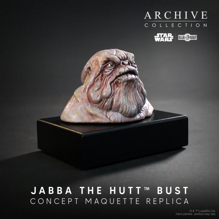 Star Wars: Return of the Jedi Archive Collection Jabba the Hutt Bust (Signature Edition) Limited Edition Concept Maquette Replica Gallery Image 7