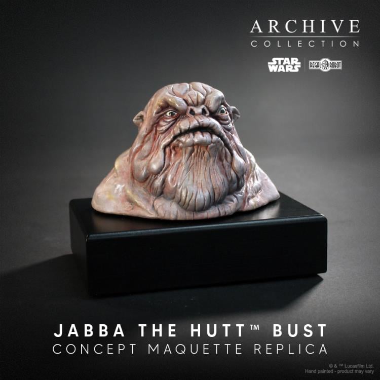 Star Wars: Return of the Jedi Archive Collection Jabba the Hutt Bust (Signature Edition) Limited Edition Concept Maquette Replica Gallery Image 5