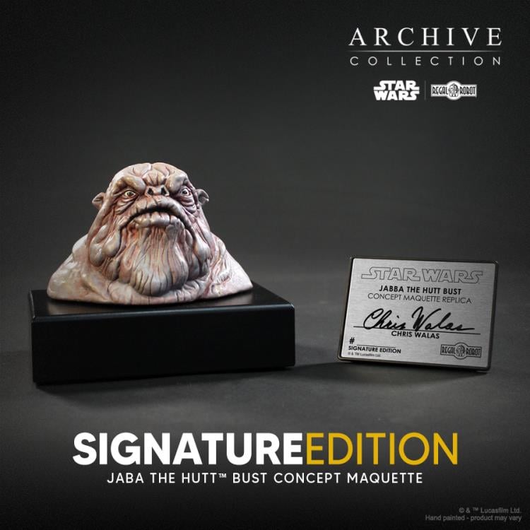 Star Wars: Return of the Jedi Archive Collection Jabba the Hutt Bust (Signature Edition) Limited Edition Concept Maquette Replica Gallery Image 3