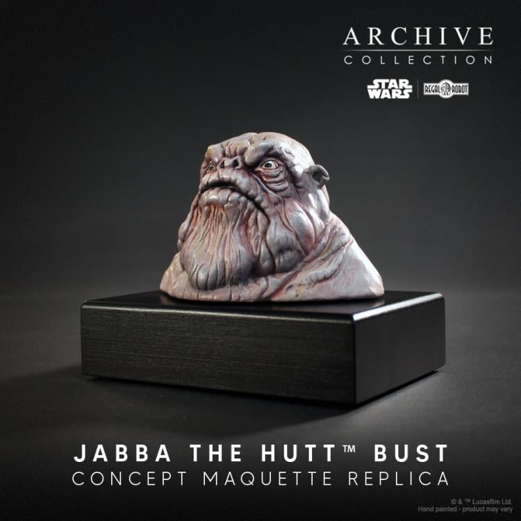 Star Wars: Return of the Jedi Archive Collection Jabba the Hutt Bust (Signature Edition) Limited Edition Concept Maquette Replica Gallery Image 6
