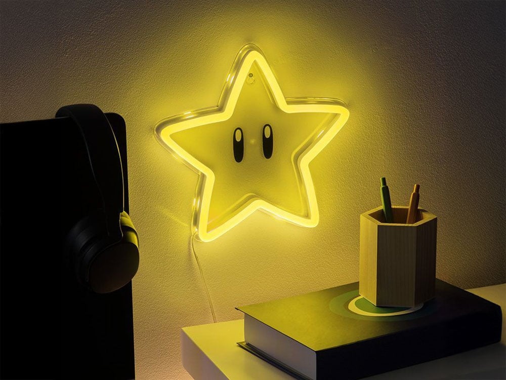 Super Mario Super Star Wall-mountable LED Neon Light