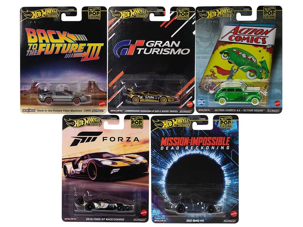 Hot Wheels Premium Pop Culture 2025 Mix 5 Set of 5 Models Gallery Image 1