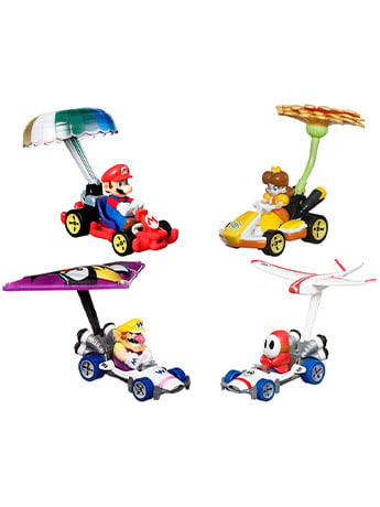 Mario Kart Hot Wheels 2025 Glider Mix 4 Case of 4 Karts Gallery Image 2