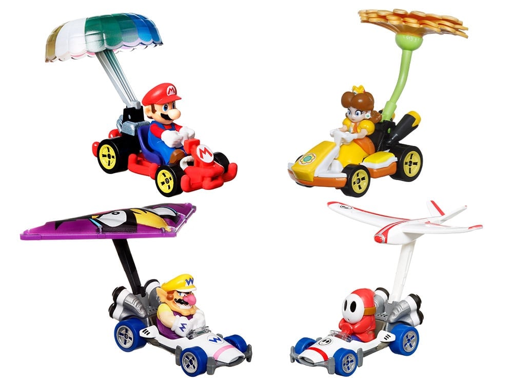 Mario Kart Hot Wheels 2025 Glider Mix 4 Case of 4 Karts Gallery Image 1