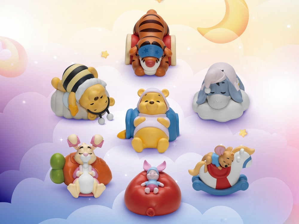 Winnie the Pooh Mini Egg Attack MEA-100 Winnie the Pooh Sweet Dreams Boxed Set of 6 Figures Gallery Image 1
