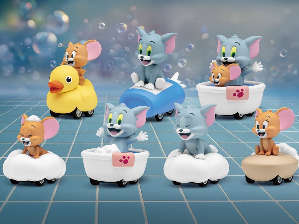 Tom and Jerry PBC-032 Bath Time Box of 6 Pull Back Cars Gallery Image 1
