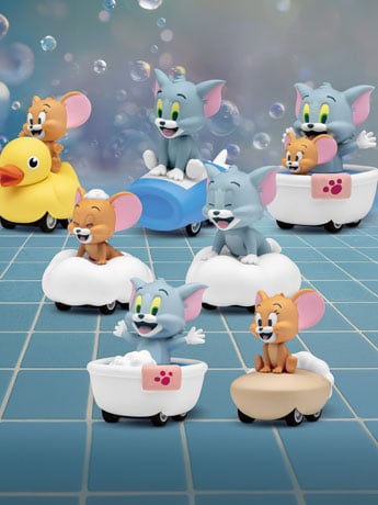 Tom and Jerry PBC-032 Bath Time Box of 6 Pull Back Cars Gallery Image 2