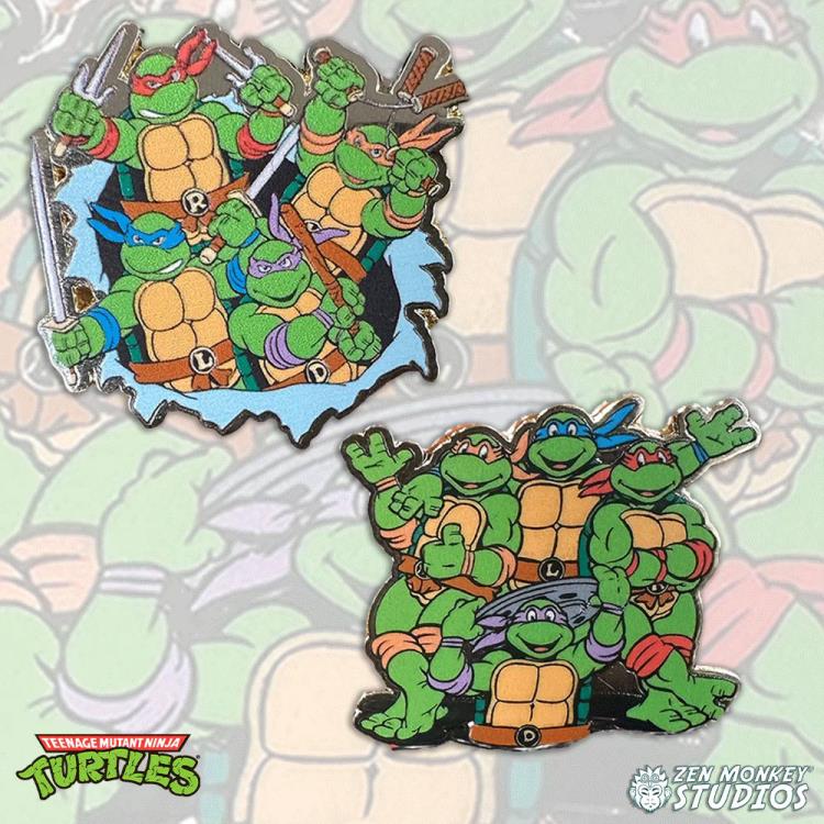 HAVE THESE COOL TUNES 7枚セット ロカビリー Teenage Mutant Ninja Turtles Famous 80s Poses Pin Set