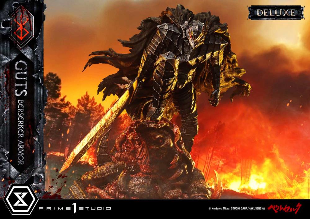 Berserk Ultimate Premium Masterline Guts Berserker Armor (Grunbeld vs Guts Deluxe Ver.) 1/4 Scale Statue Gallery Image 13