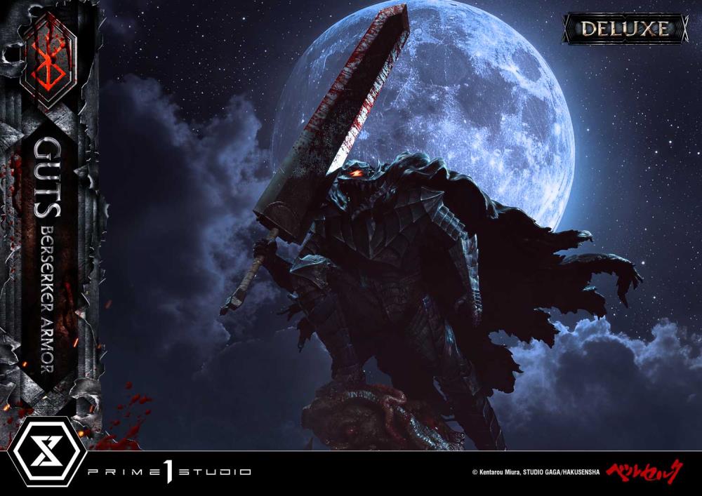 Berserk Ultimate Premium Masterline Guts Berserker Armor (Grunbeld vs Guts Deluxe Ver.) 1/4 Scale Statue Gallery Image 4