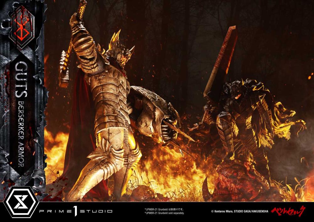 Berserk Ultimate Premium Masterline Guts Berserker Armor (Grunbeld vs Guts Deluxe Ver.) 1/4 Scale Statue Gallery Image 49