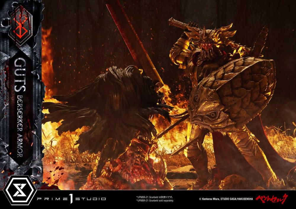 Berserk Ultimate Premium Masterline Guts Berserker Armor (Grunbeld vs Guts Deluxe Ver.) 1/4 Scale Statue Gallery Image 50
