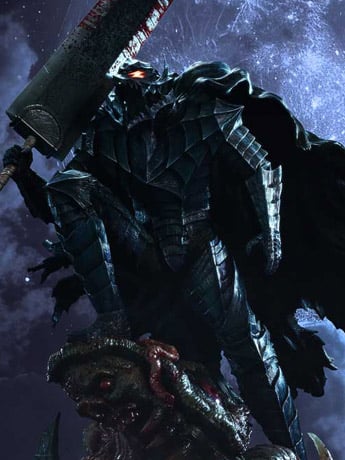 Berserk Ultimate Premium Masterline Guts Berserker Armor (Grunbeld vs Guts Deluxe Ver.) 1/4 Scale Statue Gallery Image 2