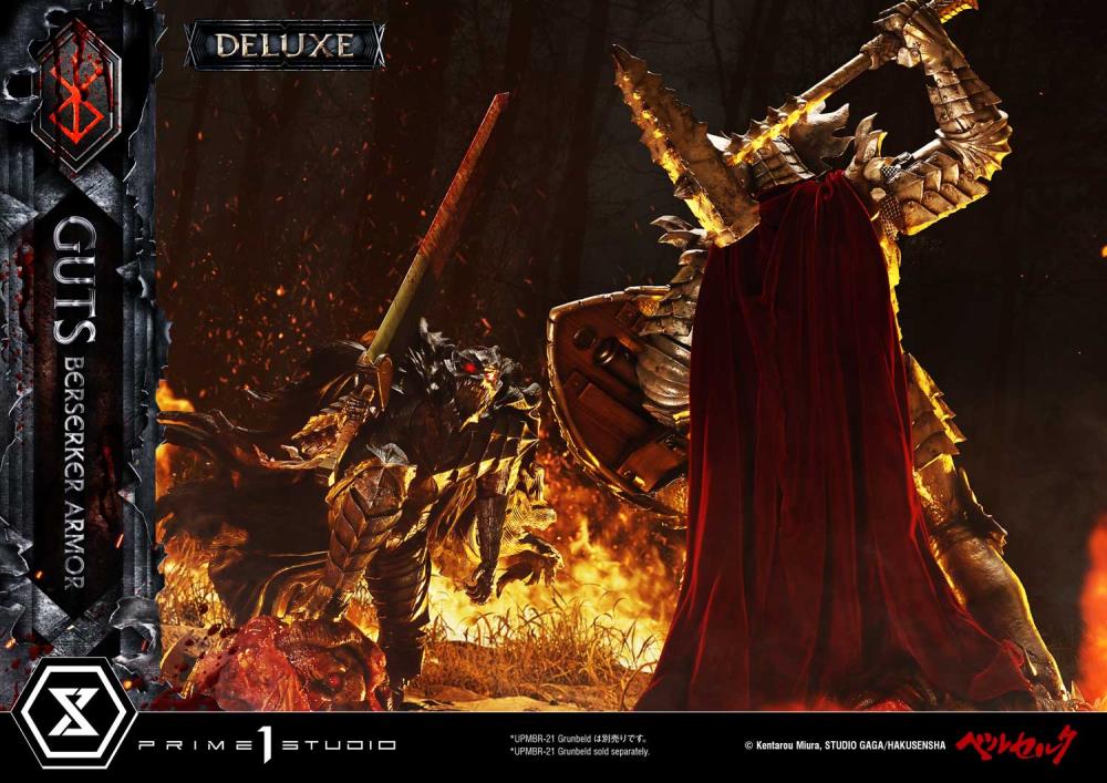 Berserk Ultimate Premium Masterline Guts Berserker Armor (Grunbeld vs Guts Deluxe Ver.) 1/4 Scale Statue Gallery Image 48