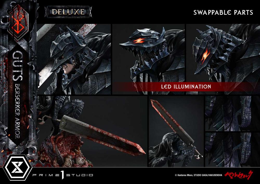 Berserk Ultimate Premium Masterline Guts Berserker Armor (Grunbeld vs Guts Deluxe Ver.) 1/4 Scale Statue Gallery Image 43