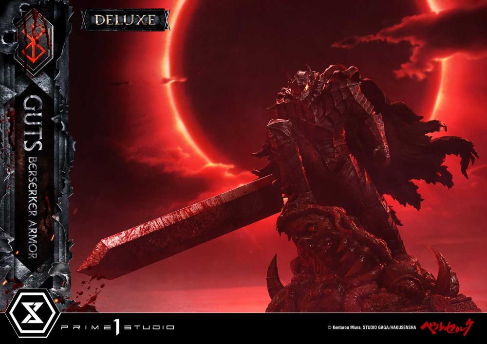 Berserk Ultimate Premium Masterline Guts Berserker Armor (Grunbeld vs Guts Deluxe Ver.) 1/4 Scale Statue Gallery Image 15