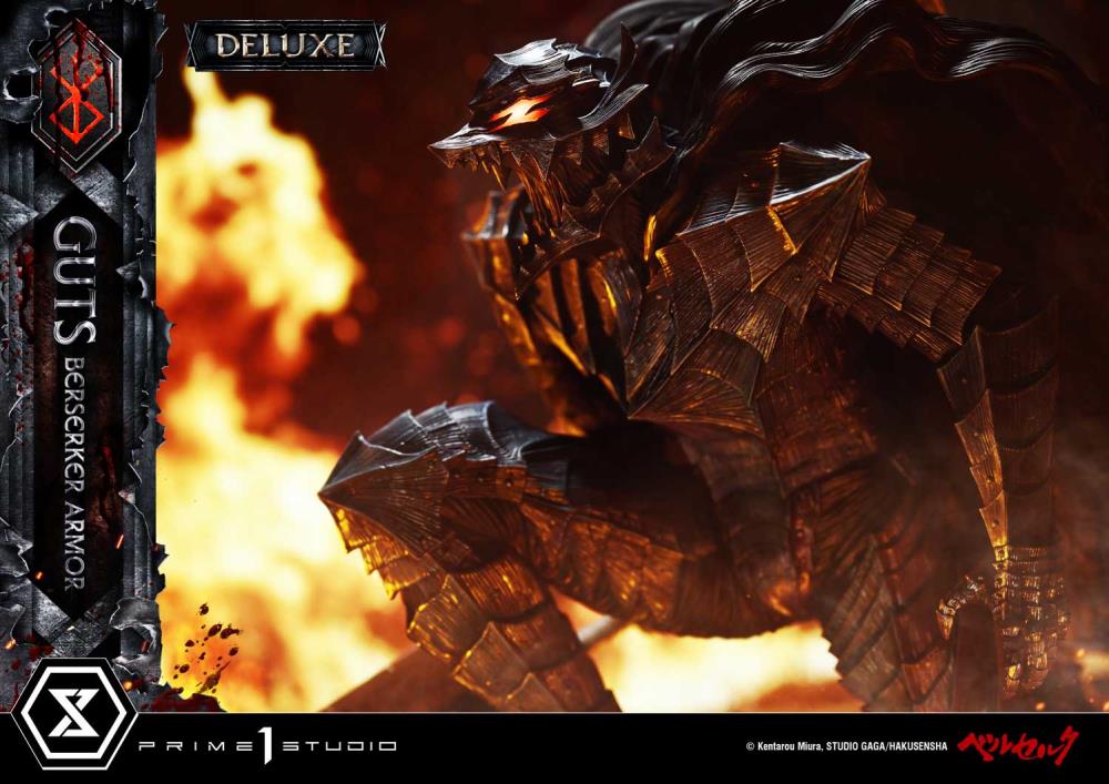 Berserk Ultimate Premium Masterline Guts Berserker Armor (Grunbeld vs Guts Deluxe Ver.) 1/4 Scale Statue Gallery Image 11