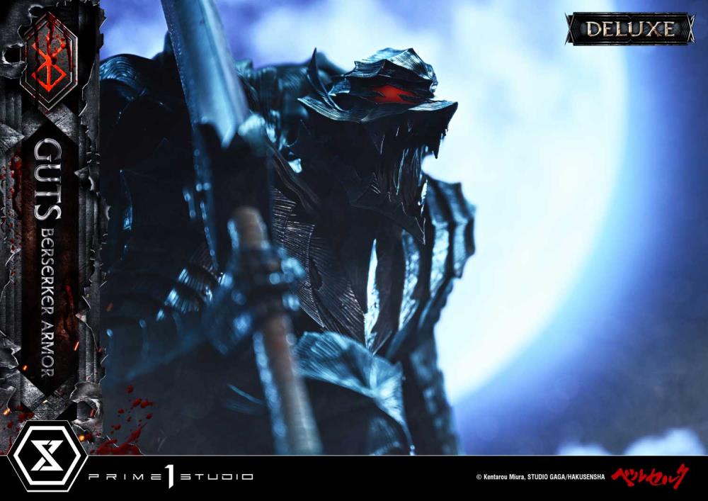 Berserk Ultimate Premium Masterline Guts Berserker Armor (Grunbeld vs Guts Deluxe Ver.) 1/4 Scale Statue Gallery Image 6