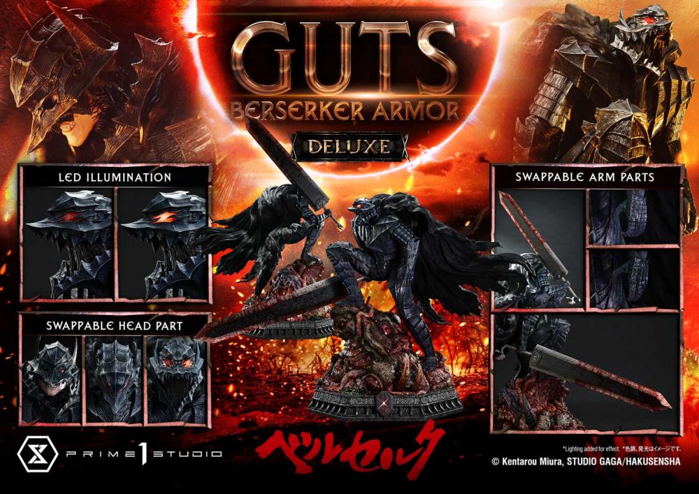 Berserk Ultimate Premium Masterline Guts Berserker Armor (Grunbeld vs Guts Deluxe Ver.) 1/4 Scale Statue Gallery Image 44