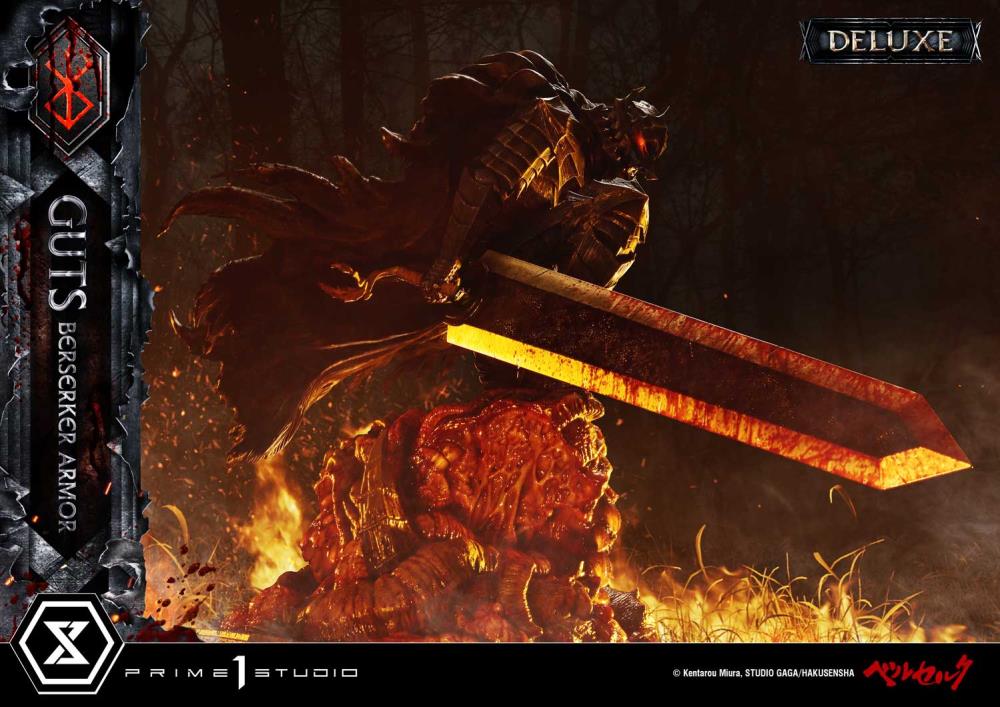Berserk Ultimate Premium Masterline Guts Berserker Armor (Grunbeld vs Guts Deluxe Ver.) 1/4 Scale Statue Gallery Image 10