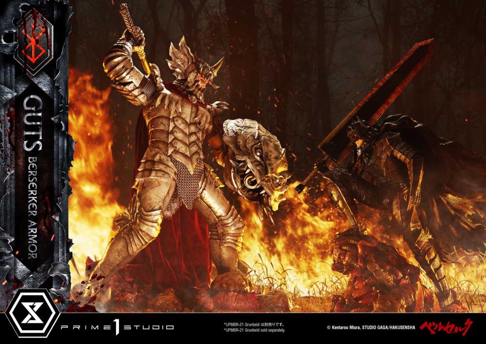 Berserk Ultimate Premium Masterline Guts Berserker Armor (Grunbeld vs Guts Deluxe Ver.) 1/4 Scale Statue Gallery Image 47