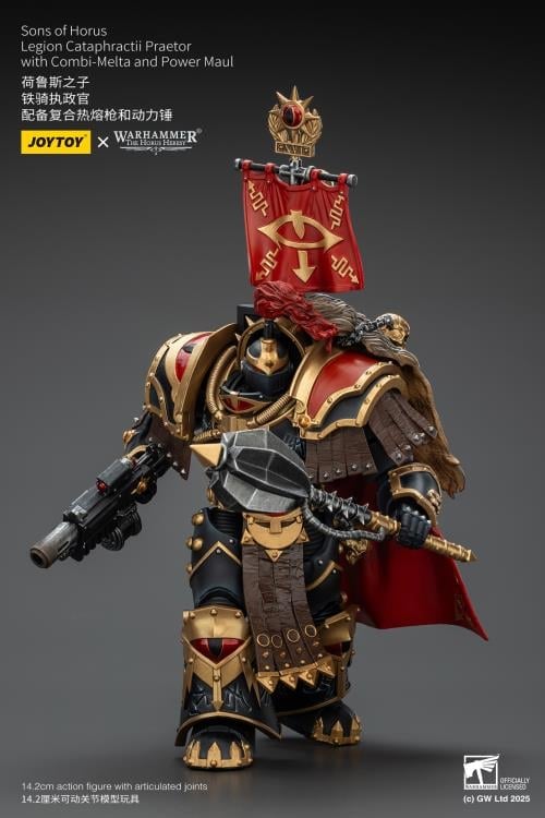 Warhammer: The Horus Heresy Sons of Horus Legion Cataphractii Praetor with Combi-Melta and Power Maul 1/18 Scale Action Figure Gallery Image 8