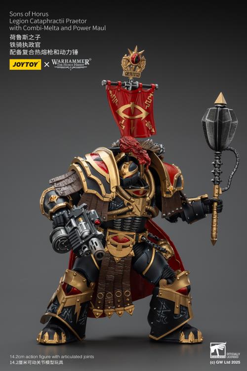 Warhammer: The Horus Heresy Sons of Horus Legion Cataphractii Praetor with Combi-Melta and Power Maul 1/18 Scale Action Figure Gallery Image 9