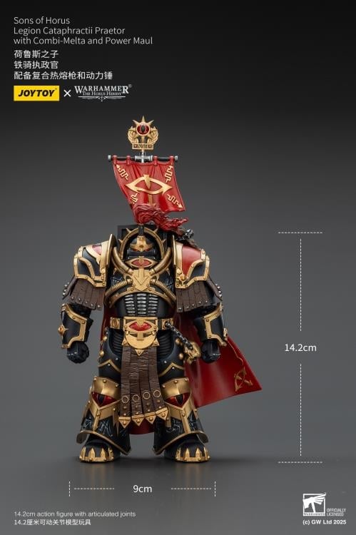 Warhammer: The Horus Heresy Sons of Horus Legion Cataphractii Praetor with Combi-Melta and Power Maul 1/18 Scale Action Figure Gallery Image 11