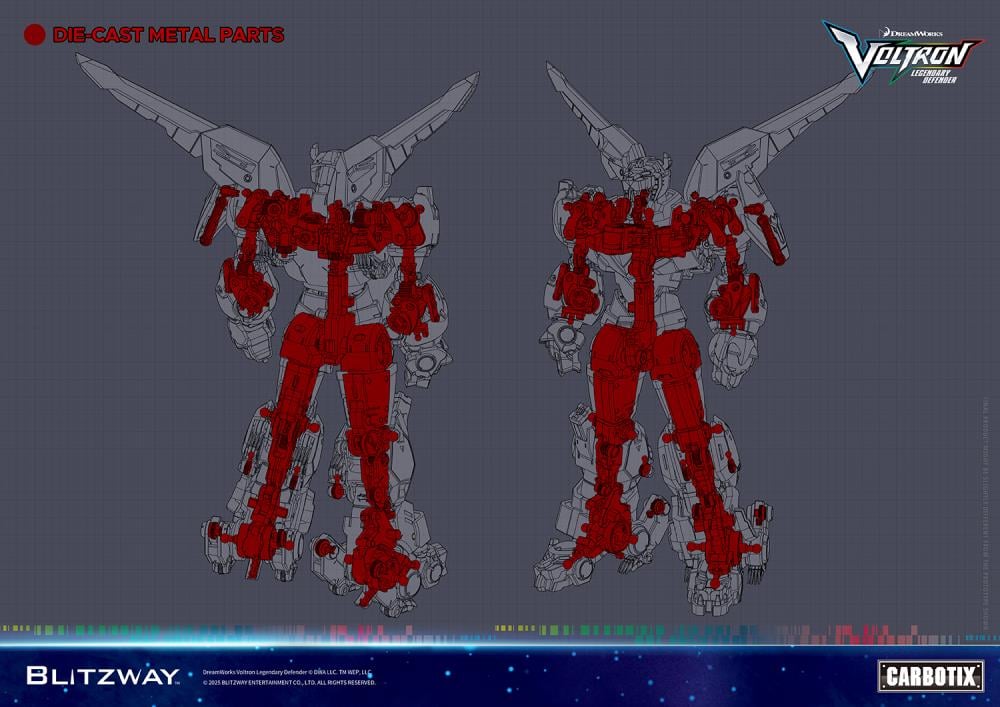 Voltron: Legendary Defender Carbotix 10th Anniversary Voltron (Standard Edition Ver.) Action Figure Gallery Image 25