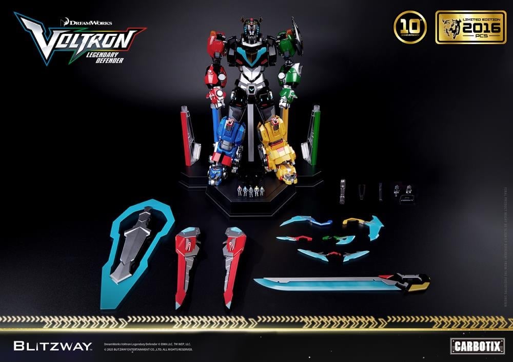 Voltron: Legendary Defender Carbotix 10th Anniversary Voltron (Special Limited Edition Ver.) Action Figure Gallery Image 30