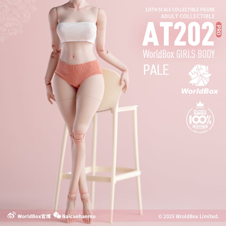 Crazy Durable Female (Upgraded Ver.) 1/6 Scale Body (AT202Pro - Pale) Gallery Image 4