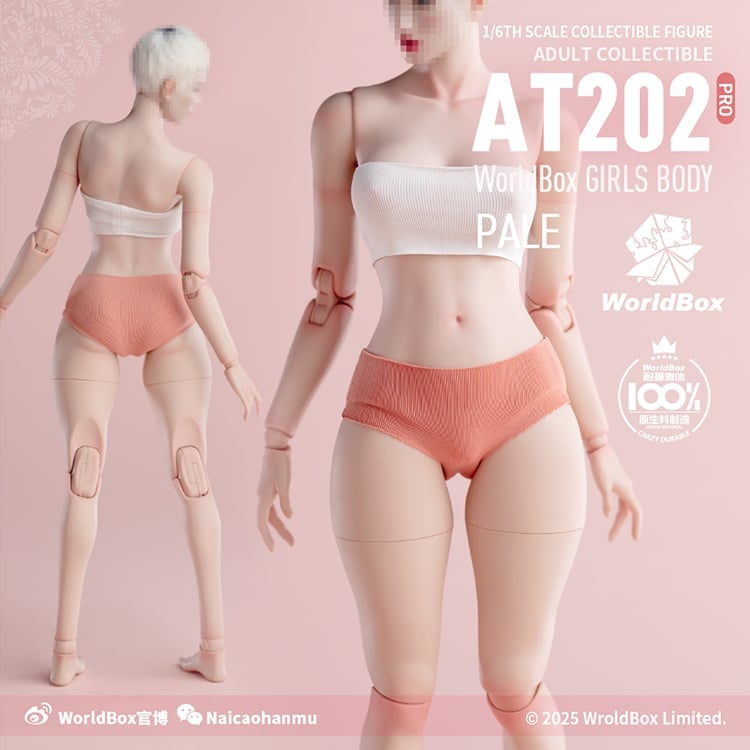 Crazy Durable Female (Upgraded Ver.) 1/6 Scale Body (AT202Pro - Pale) Gallery Image 9