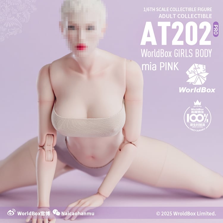 Crazy Durable Female (Upgraded Ver.) 1/6 Scale Body (AT202Pro - mia Pink) Gallery Image 8