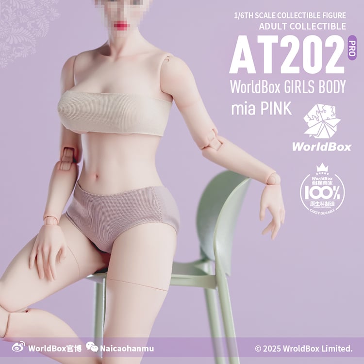 Crazy Durable Female (Upgraded Ver.) 1/6 Scale Body (AT202Pro - mia Pink) Gallery Image 6