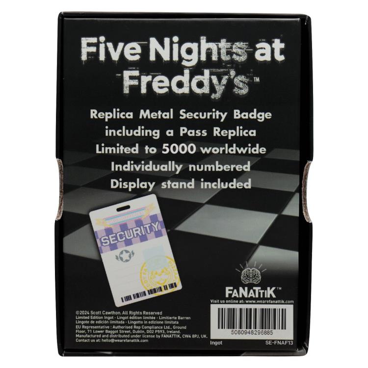Five Nights at Freddy's Security Badge Antique Brass Edition Replica Gallery Image 9