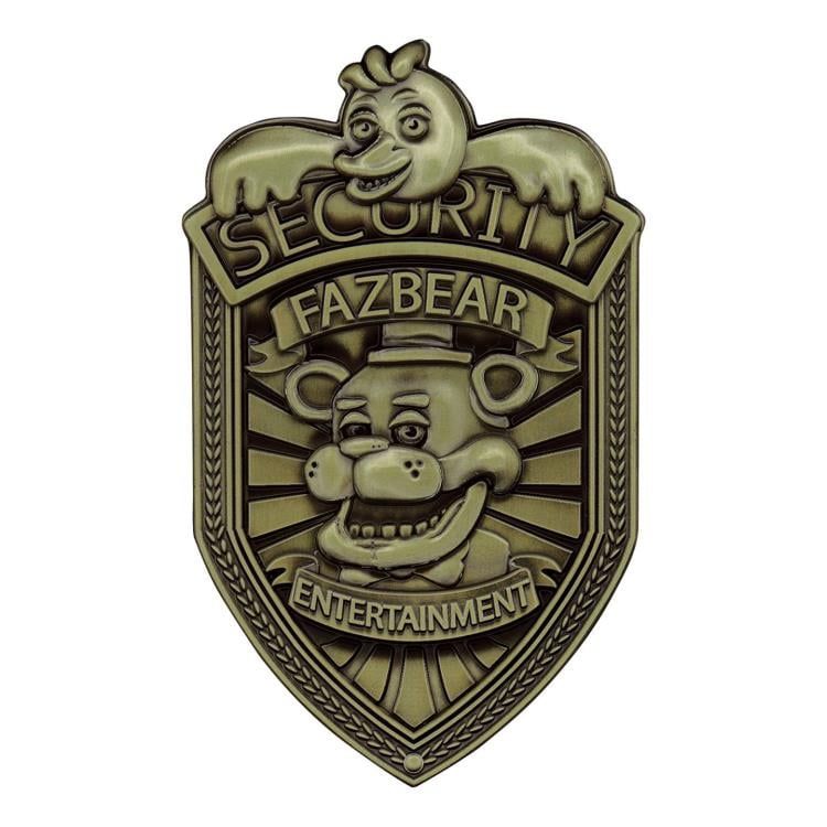Five Nights at Freddy's Security Badge Antique Brass Edition Replica Gallery Image 6