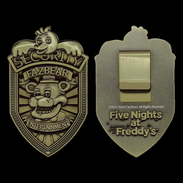 Five Nights at Freddy's Security Badge Antique Brass Edition Replica Gallery Image 3
