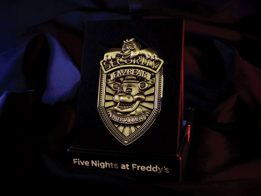 Five Nights at Freddy's Security Badge Antique Brass Edition Replica Gallery Image 1