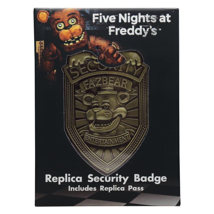 Five Nights at Freddy's Security Badge Antique Brass Edition Replica Gallery Image 8