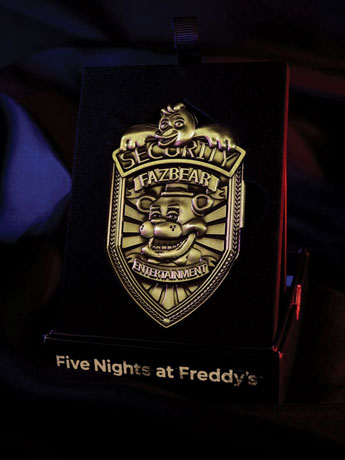 Five Nights at Freddy's Security Badge Antique Brass Edition Replica Gallery Image 2