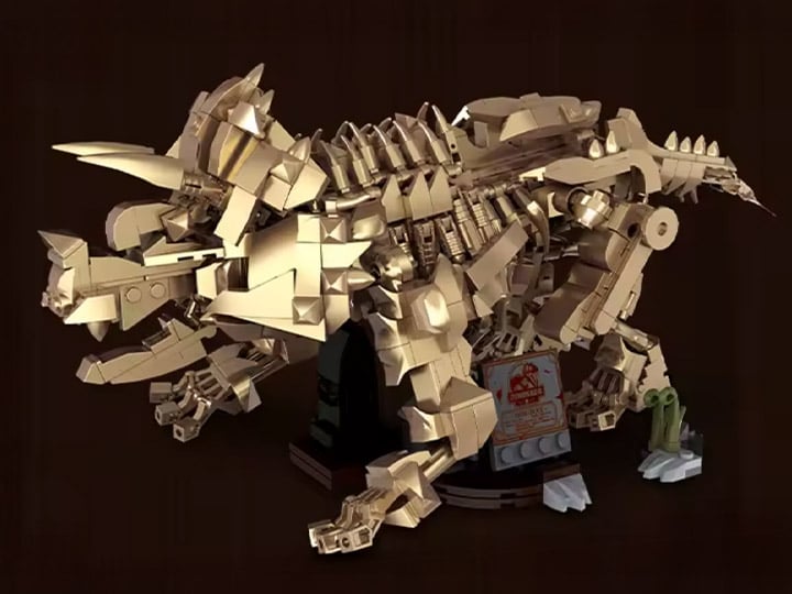 Dinosaur Ornament Triceratops Skeleton Building Block Set Gallery Image 1