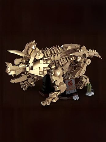 Dinosaur Ornament Triceratops Skeleton Building Block Set Gallery Image 2