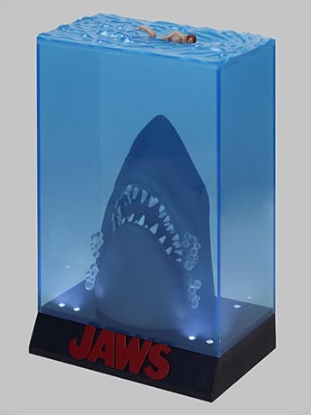 JAWS 3D ポスター スタチュー　大と小 Jaws 50th Anniversary 3D Movie Poster Light-Up Figure